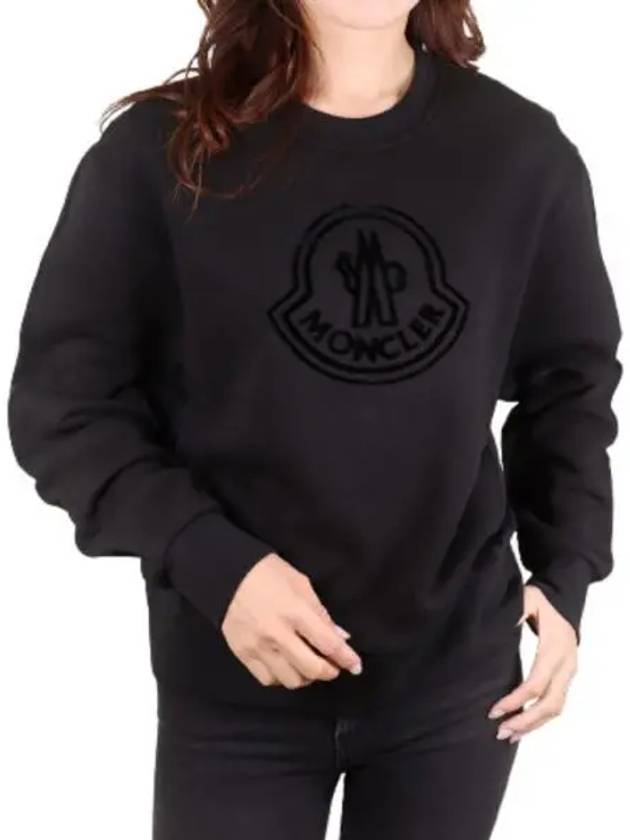 Women's Logo Sweatshirt Black - MONCLER - BALAAN 2