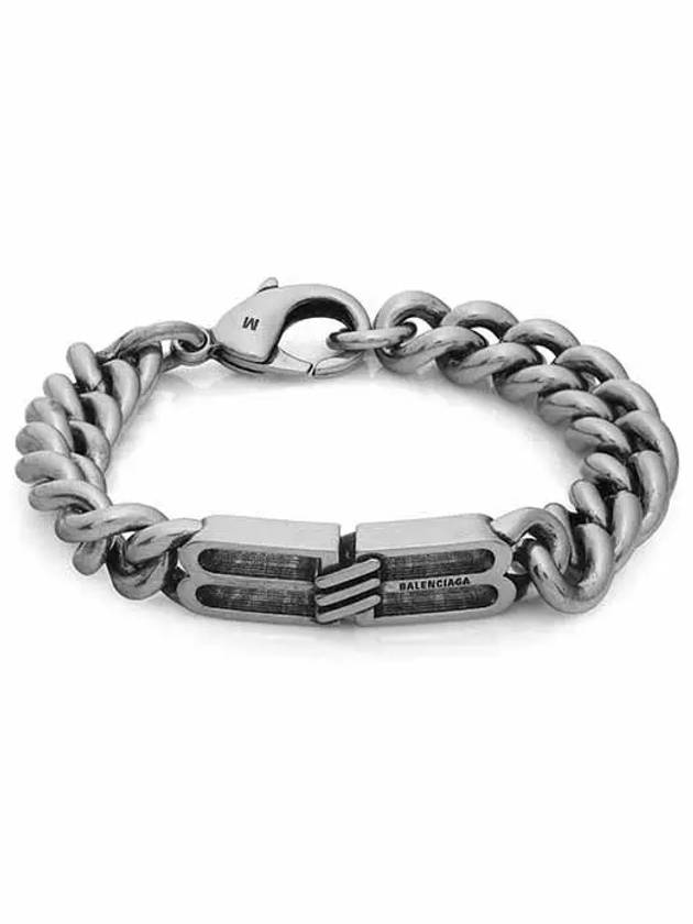 BB Icon Logo Link Chain Bracelet Silver - BALENCIAGA - BALAAN 3