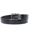 Men's Small Gancini Buckle Reversible Leather Belt Black - SALVATORE FERRAGAMO - BALAAN 2