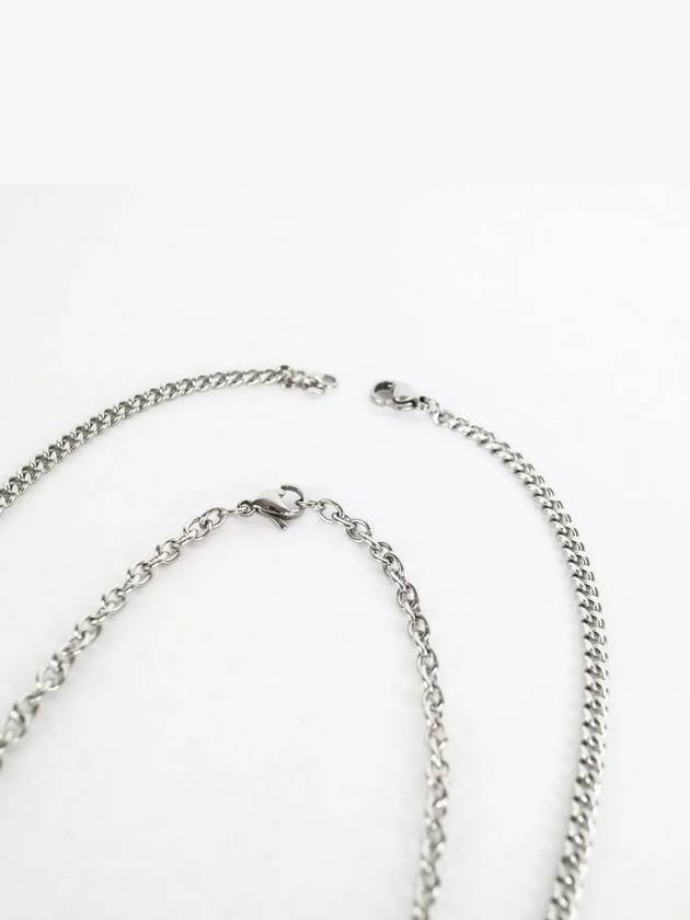 Men's Stick Chain Necklace Silver - BASSCLEF - BALAAN 6