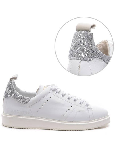 Men's Starter Glitter Tab Low Top Sneakers White - GOLDEN GOOSE - BALAAN 2