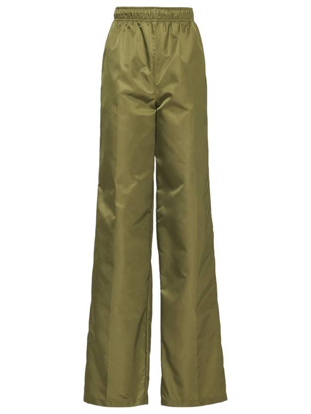 Re-Nylon Trousers Straight Pants Green - PRADA - BALAAN 2