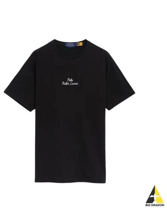 Embroidered Logo Cotton Short Sleeve T-shirt Black - POLO RALPH LAUREN - BALAAN 2