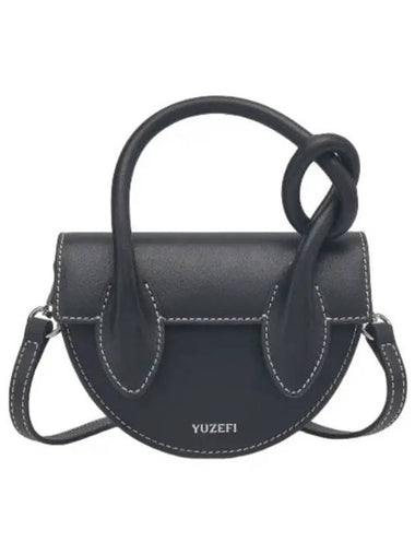 Mini Pretzel Tote Bag Black - YUZEFI - BALAAN 1