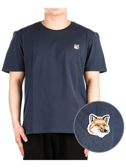 Fox Head Patch Classic Short Sleeve T-Shirt Ink Blue - MAISON KITSUNE - BALAAN 2