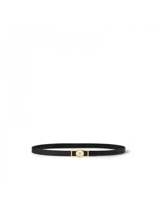 Dauphine Pearl 20MM Reversible Leather Belt Black - LOUIS VUITTON - BALAAN 1