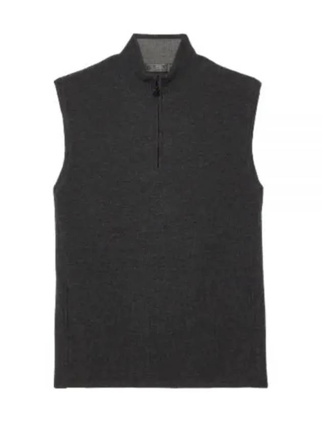 Men'S Neck Zip Merino Wool Dunes Vest Dark Grey - G/FORE - BALAAN 2