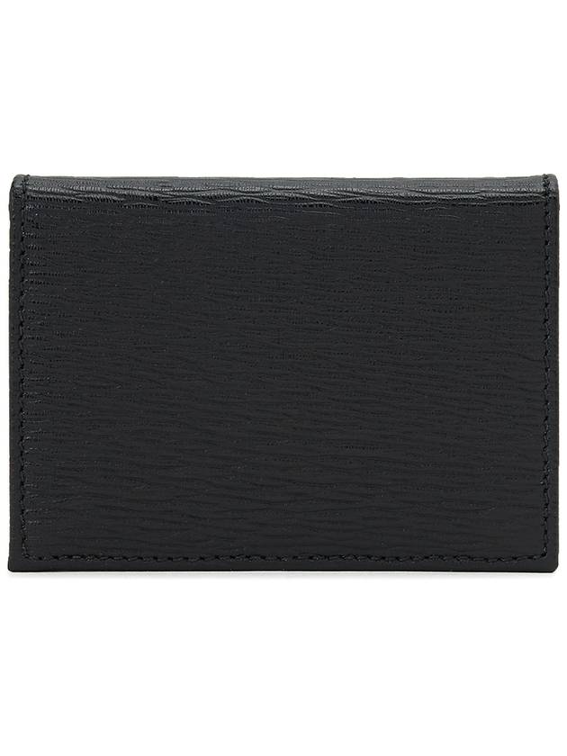 Salvatore Revival Gancini Bicolor Card Wallet Black - SALVATORE FERRAGAMO - BALAAN 4