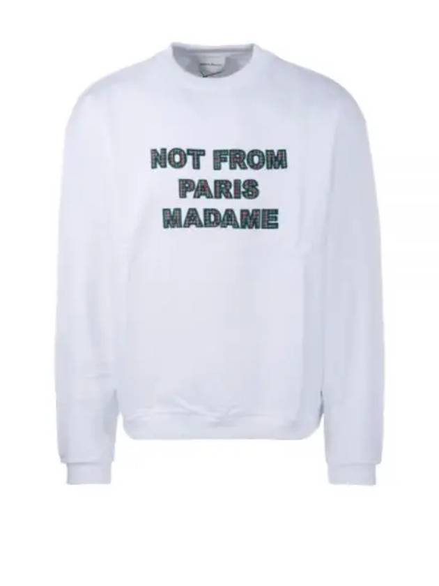 Drold Monsieur Slogan Sweatshirt White Green SW113 CO001 - DROLE DE MONSIEUR - BALAAN 1