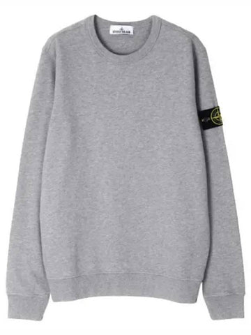 Brushed Cotton Fleece Crew Neck Sweatshirt Regular Fit Men - STONE ISLAND - BALAAN 1