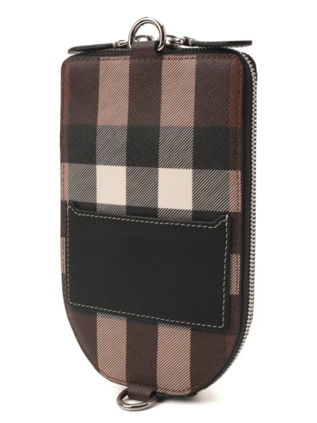 Check Leather Phone Case Cross Bag Dark Burch Brown - BURBERRY - BALAAN 4