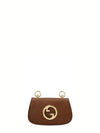 Blondie Small Leather Shoulder Bag Brown - GUCCI - BALAAN 1