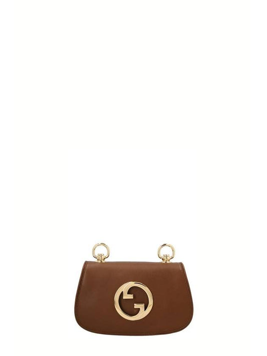 Blondie Small Leather Shoulder Bag Brown - GUCCI - BALAAN 1