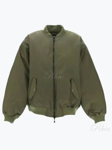 Padded Reversible Bomber Jacket W4011R11 Military - WARDROBE.NYC - BALAAN 1