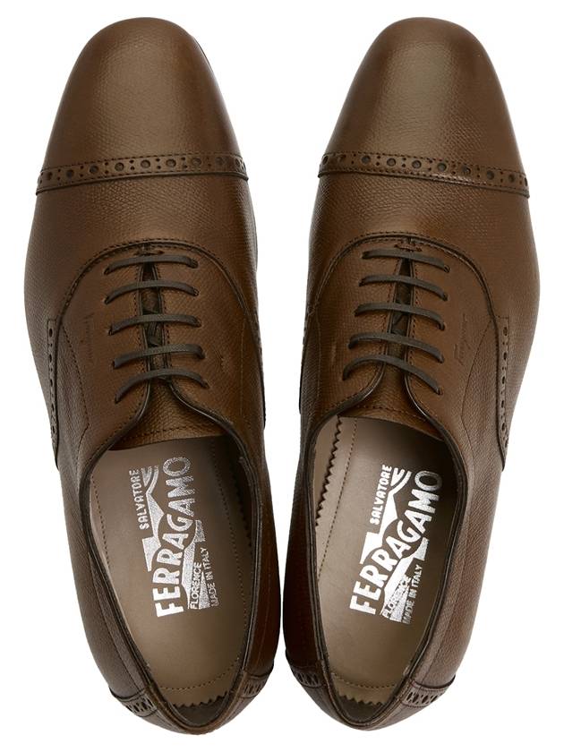 Men's Rain Toe Oxford Brown - SALVATORE FERRAGAMO - BALAAN 3