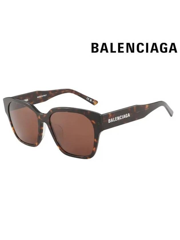 Square Logo Sunglasses Havana - BALENCIAGA - BALAAN 3