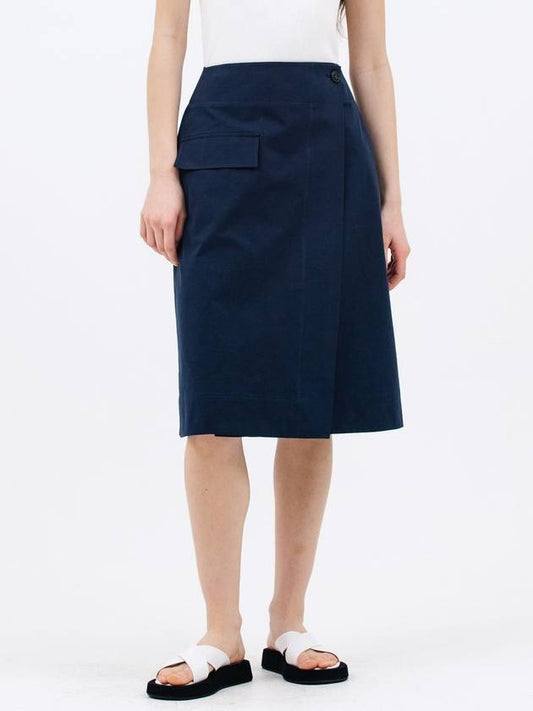 pocket wrap skirt navy - JUN BY JUN K - BALAAN 1