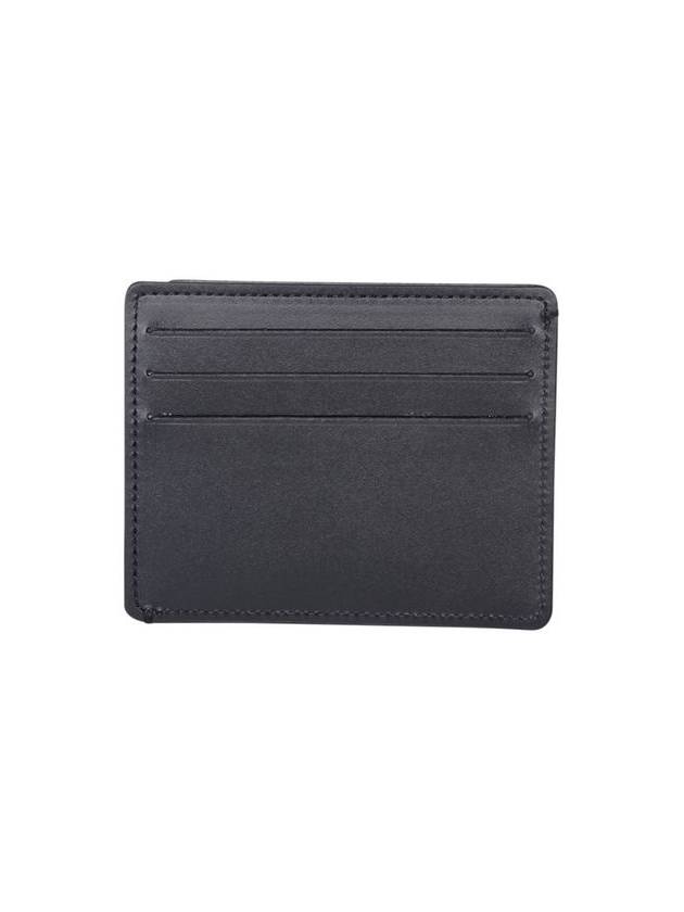 Stitched Leather Card Wallet Black - MAISON MARGIELA - BALAAN 3