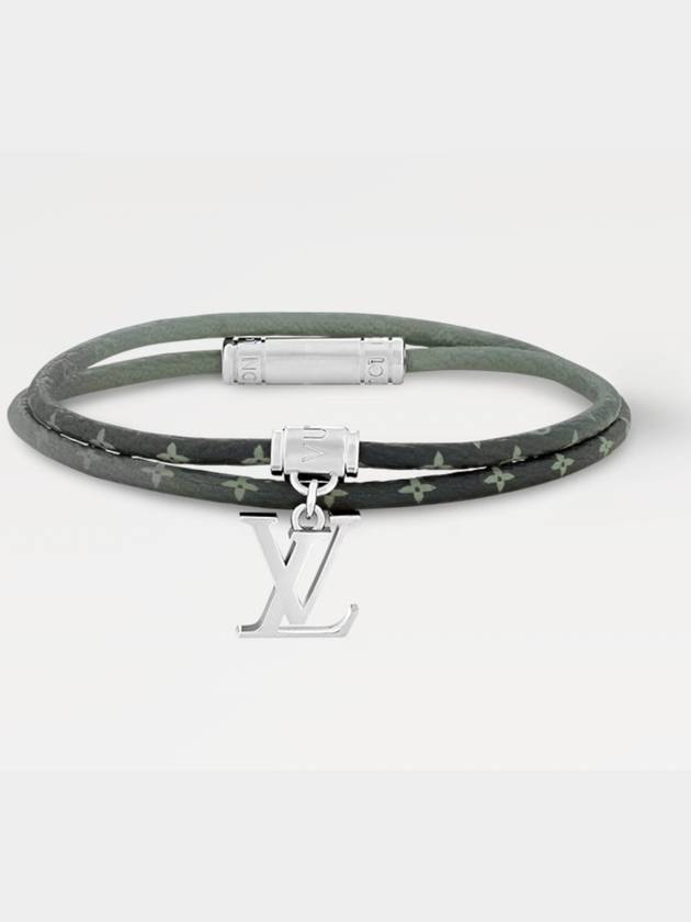 LV Gradient Canvas Bracelet Silver Khaki - LOUIS VUITTON - BALAAN 3