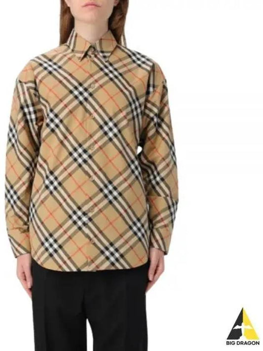 Check Pattern Shirt Beige - BURBERRY - BALAAN 2