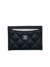 Classic card holder grained calfskin silver metal black AP0213 cabinet - CHANEL - BALAAN 4