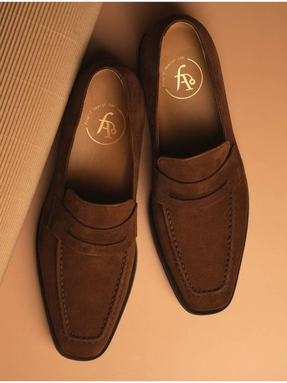 Eton Suede Penny Loafer Brown - FLAP'F - BALAAN 2