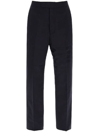 Diagonal Plain Weave Classic Wool Slacks Navy - THOM BROWNE - BALAAN 2