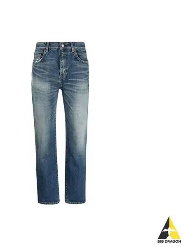 Women s Straight Denim Pants 712392 Y07HA - SAINT LAURENT - BALAAN 1