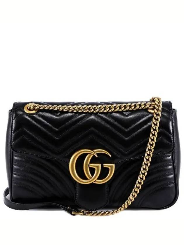 GG Marmont Matelasse Medium Shoulder Bag Black - GUCCI - BALAAN 2