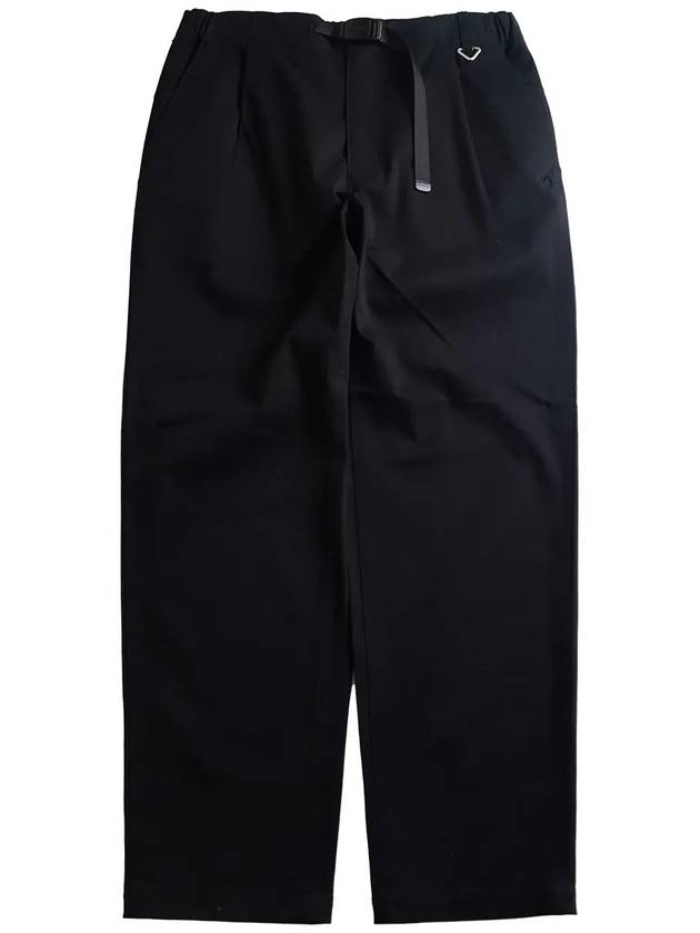 Cotton spandex belted long pants black - OFFGRID - BALAAN 1