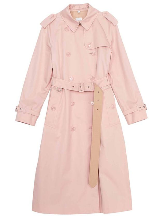 Cotton Gabardine Trench Coat Pink - BURBERRY - BALAAN 2