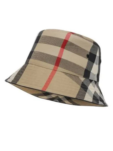 Checked cotton bucket hat - BURBERRY - BALAAN 1