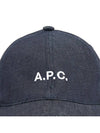 Charlie Embroidered Logo denim ball cap indigo - A.P.C. - BALAAN 7