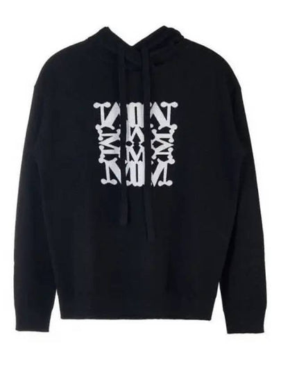 Eddie Logo Knit Hoodie Black - MAX MARA - BALAAN 2