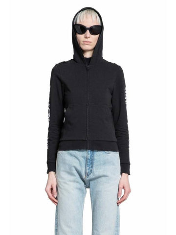 Women's Hooded Sweatshirt Long Sleeve T-Shirt T-Shirt Round Top Logo - BALENCIAGA - BALAAN 1