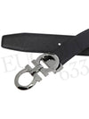 Silver Gancini Reversible Leather Belt Black - SALVATORE FERRAGAMO - BALAAN 5