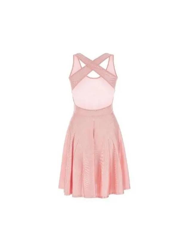 Flare Midi Dress Pink - ALAIA - BALAAN 3