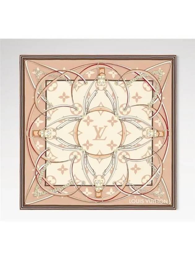 Ultimate Monogram Square 90 Silk Scarf Dune - LOUIS VUITTON - BALAAN 2