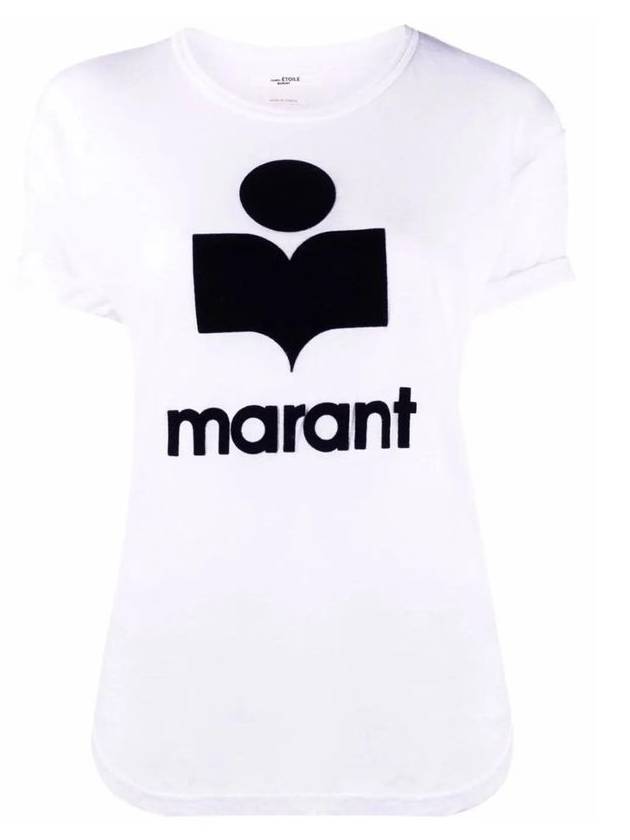 Women s Coldy Logo T Shirt White Black TS0004FA A1N09E 20WH - ISABEL MARANT - BALAAN 1