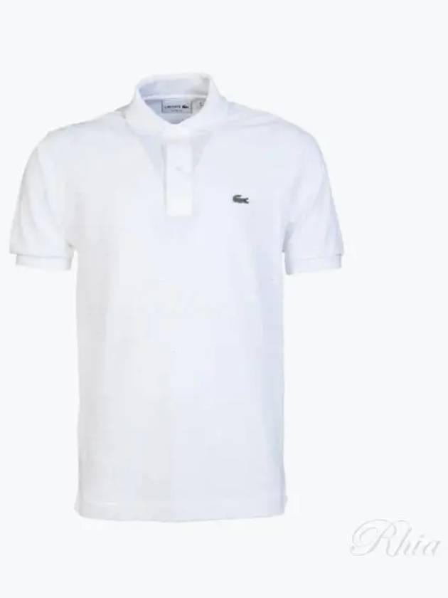 Men's Logo Classic Fit Cotton Short Sleeve Polo Shirt White - LACOSTE - BALAAN 2