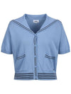 Sailor collar color combination short sleeve knit MK3MD355ORE - P_LABEL - BALAAN 7