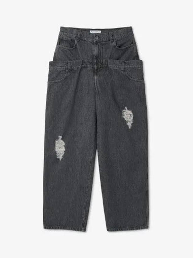 Double Waistband Denim Jeans Grey - JW ANDERSON - BALAAN 1