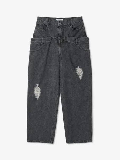 Double Waistband Denim Jeans Grey - JW ANDERSON - BALAAN 2