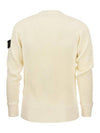 Crewneck Full Rib Wool Knit Top White - STONE ISLAND - BALAAN 3