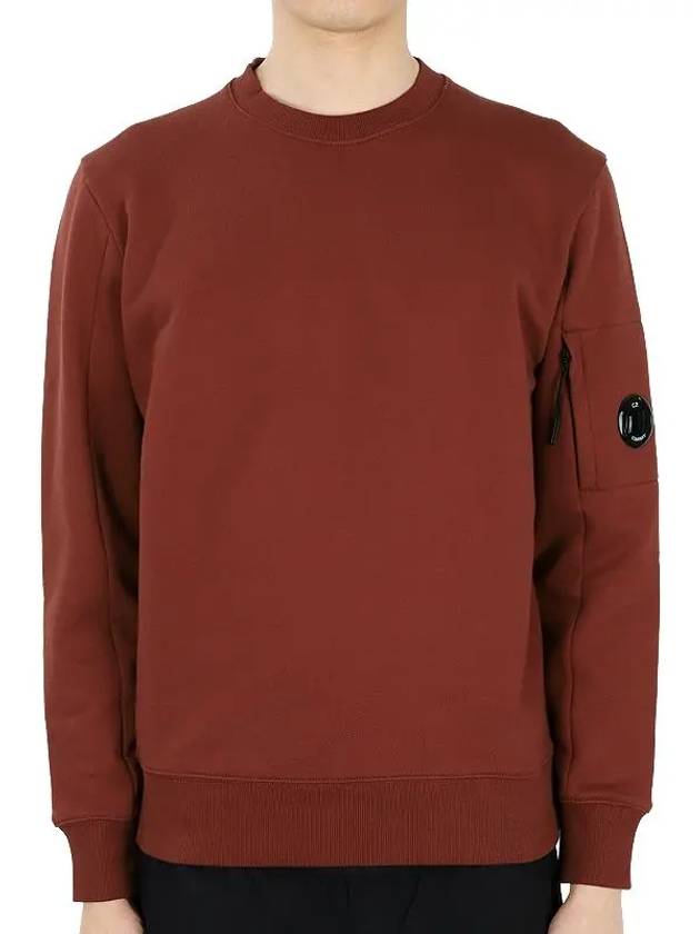 Men's Lens Wappen Diagonal Sweatshirt Orange - CP COMPANY - BALAAN 3