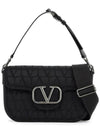 Iconograph Technical Fabric Shoulder Bag Black - VALENTINO - BALAAN 1