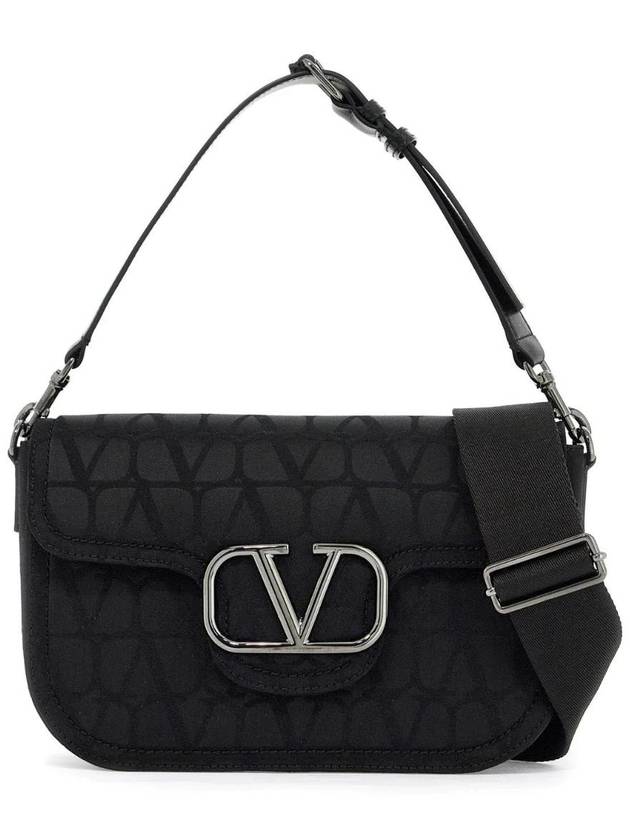 Iconograph Technical Fabric Shoulder Bag Black - VALENTINO - BALAAN 1