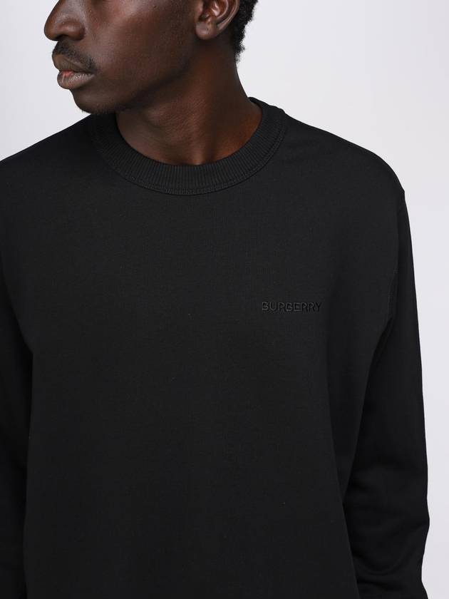 Check EKD Cotton Sweatshirt Black - BURBERRY - BALAAN 6