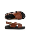 Fussbett Leather Sandals Brown - MARNI - BALAAN 2