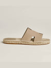 Antigua Espadrille Sandals Beige - HERMES - BALAAN 4